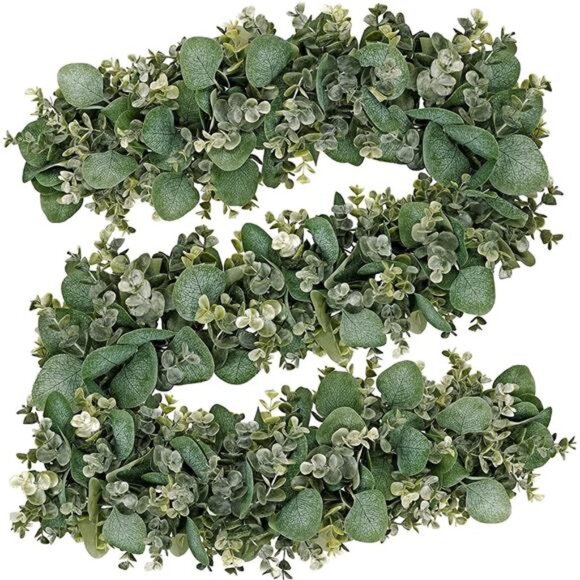 6.2 Ft Long Faux Eucalyptus Greenery - Wedding Arch Summer Decor - Garland - Picture 3 of 7